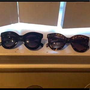 Black and Tortoise Square Sunglasses -2 pack NEW